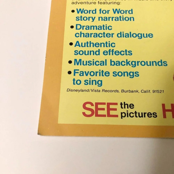 Vintage  1978 Dumbo Walt Disneys Storyteller Book only NO Tape - Picture 3 of 15